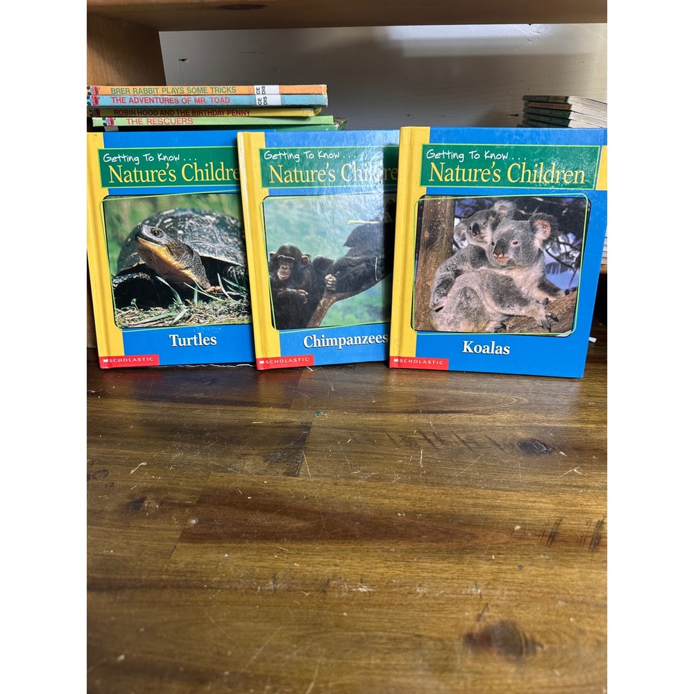 Scholastic Natures Children Book Lot Koalas Cheetahs Lizards Turtles Bees 3 Vols